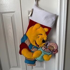 Disney Winnie the Pooh Holiday Stocking - Red, Yellow, and Blue